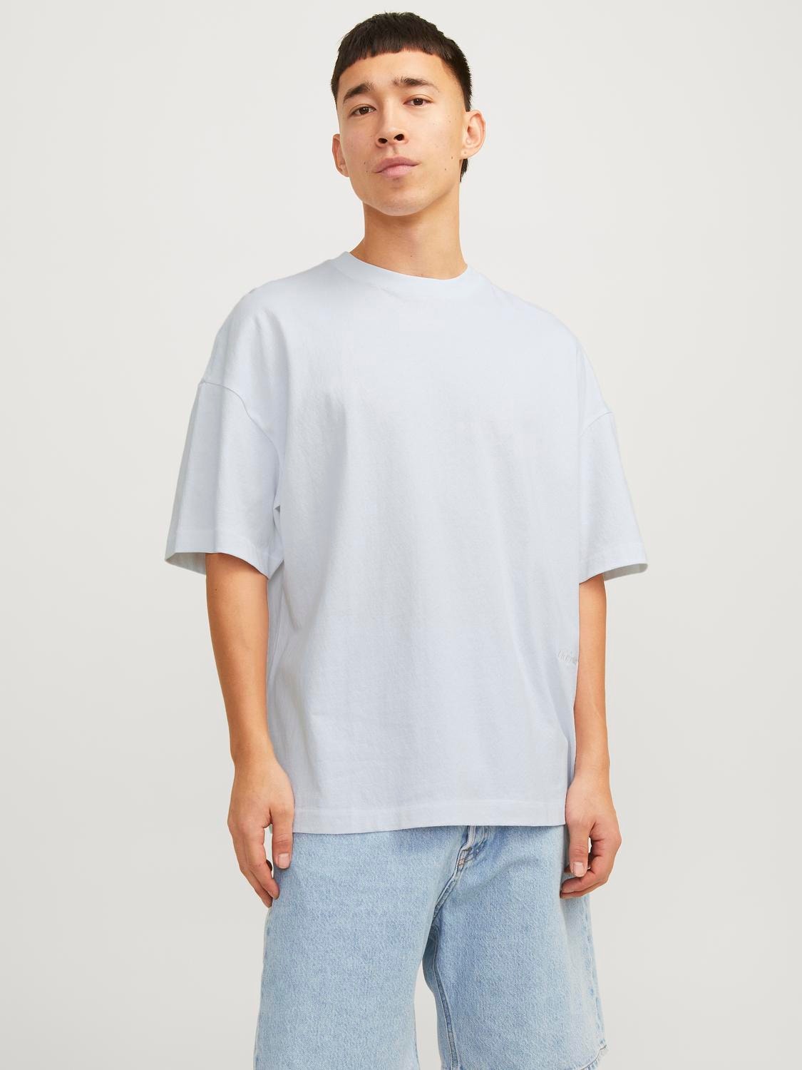 Jack & Jones Potištěný Kruhový výstřih Tričko -Bright White - 12256330