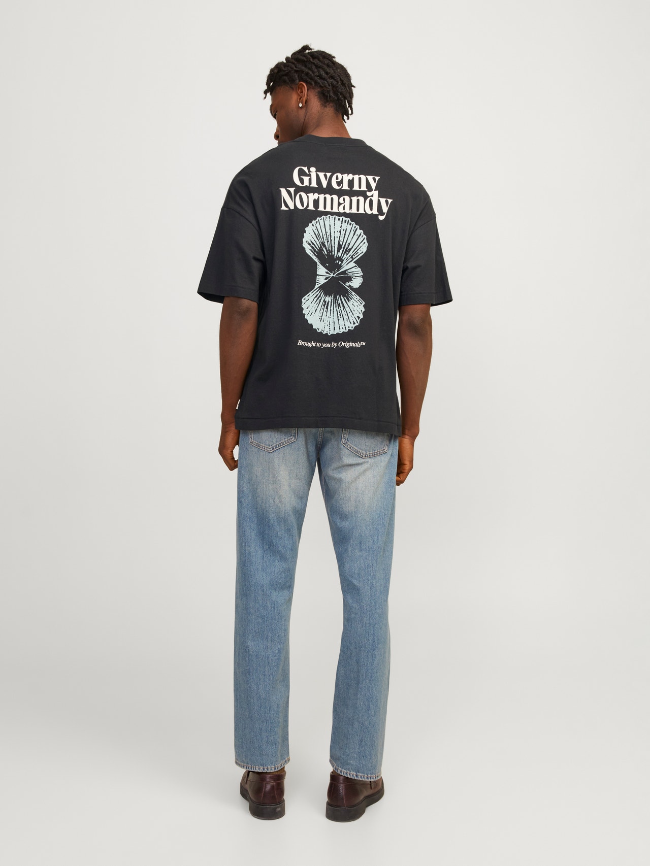 Jack & Jones Nadruk Okrągły dekolt T-shirt -Black - 12256330