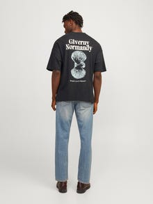 Jack & Jones Nadruk Okrągły dekolt T-shirt -Black - 12256330