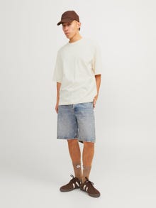 Jack & Jones Potištěný Kruhový výstřih Tričko -Buttercream - 12256330