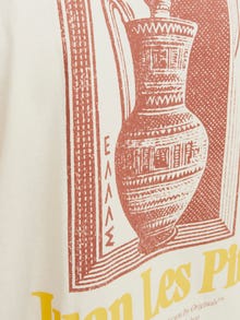 Jack & Jones Printed Crew Neck T-shirt -Buttercream - 12256330