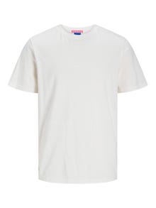 Jack & Jones T-shirt Liso Decote Redondo -Buttercream - 12256339