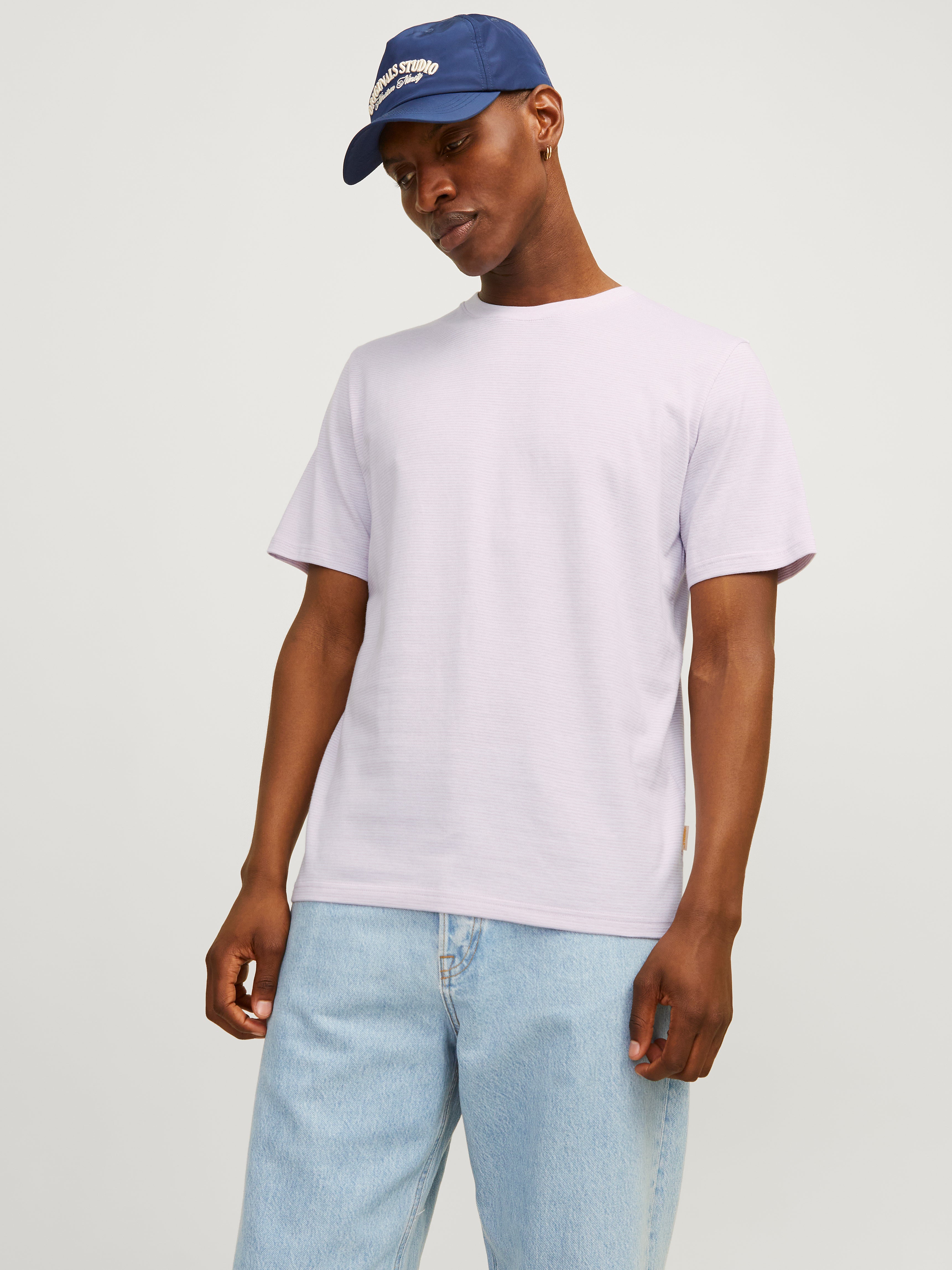 Jack & Jones Bez vzoru Kruhový výstřih Tričko -Lavender Frost - 12256339