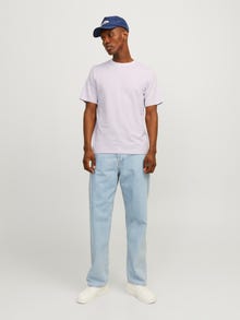 Jack & Jones T-shirt Liso Decote Redondo -Lavender Frost - 12256339