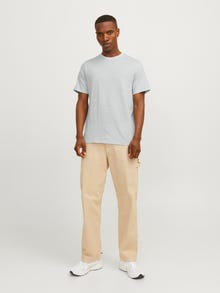 Jack & Jones Bez vzoru Kruhový výstřih Tričko -Gray Mist - 12256339