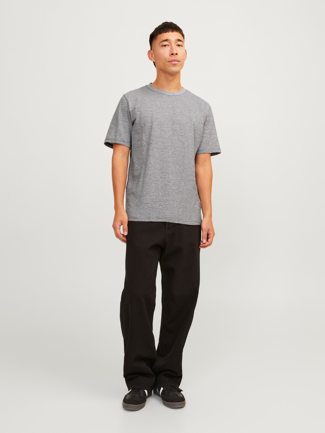 Jack & Jones Vienspalvis Apskritas kaklas Marškinėliai -Black - 12256339