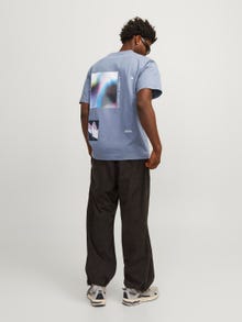 Jack & Jones Printet Crew neck T-shirt -Flint Stone - 12256364