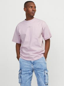 Jack & Jones Printed Crew neck T-shirt -Winsome Orchid - 12256364