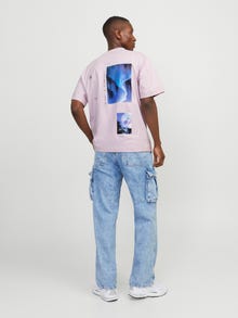 Jack & Jones Nyomott mintás Környak Trikó -Winsome Orchid - 12256364