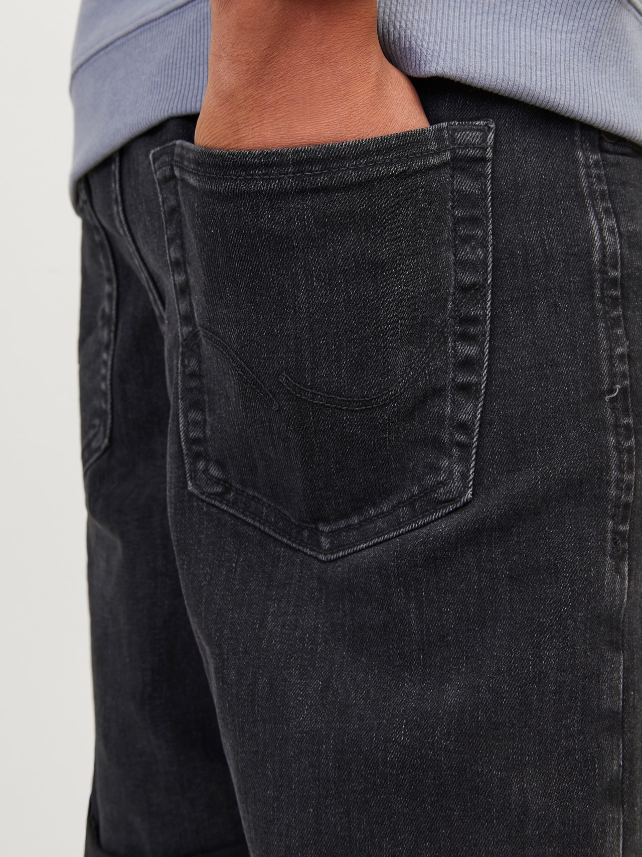 Jack & Jones Relaxed Fit Jeans Shorts Für jungs -Black Denim - 12256369