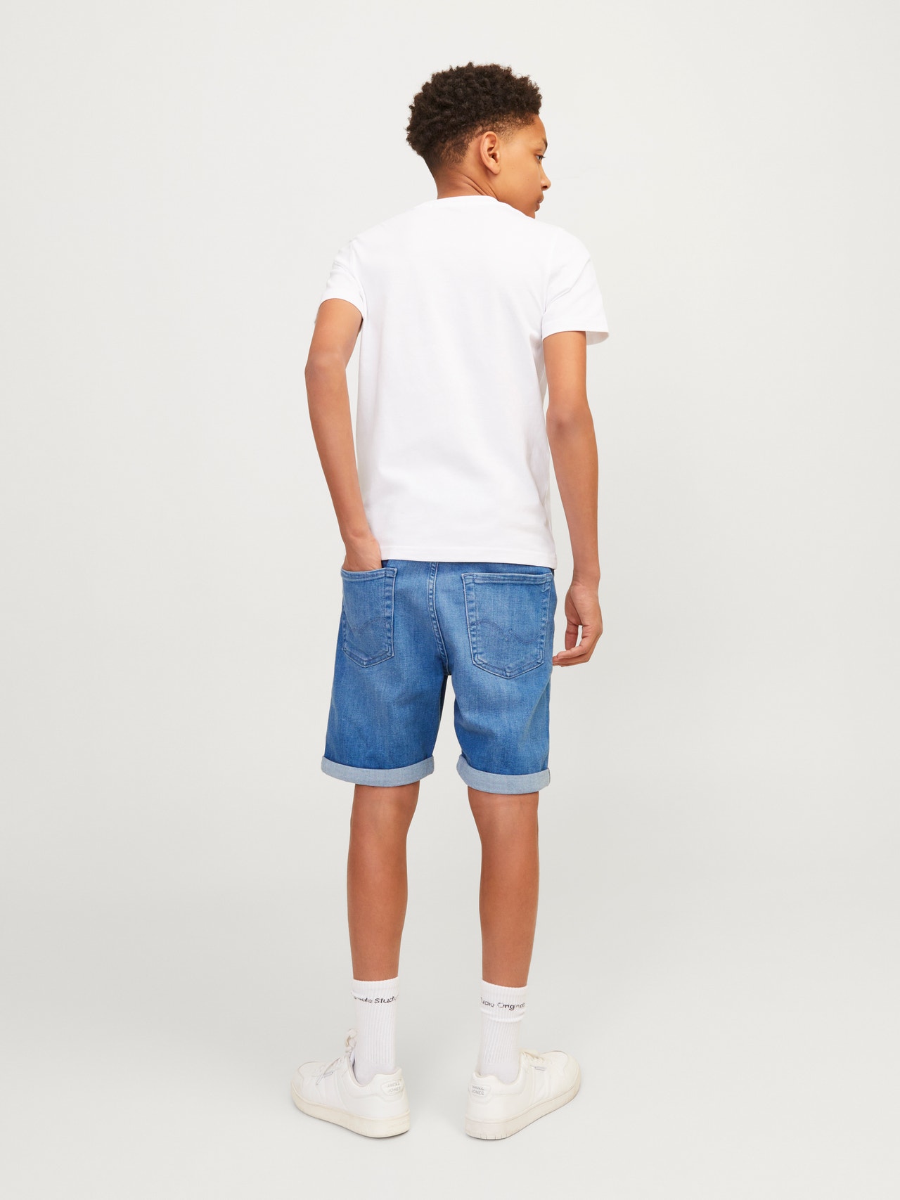 Jack & Jones Relaxed Fit Denim shorts For boys -Blue Denim - 12256369