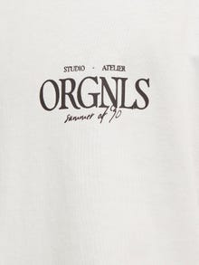 Jack & Jones Trükitud Ümmargune kaelus T-särk -Bright White - 12256385