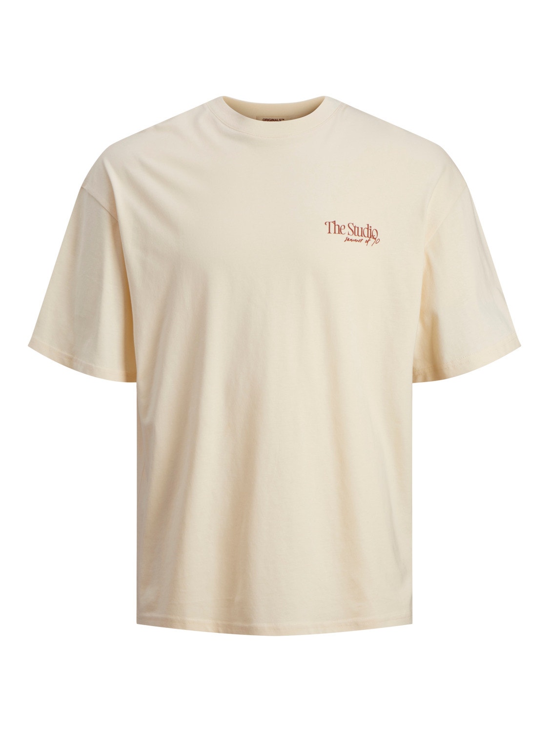 Jack & Jones Gedrukt Ronde hals T-shirt -Buttercream - 12256385