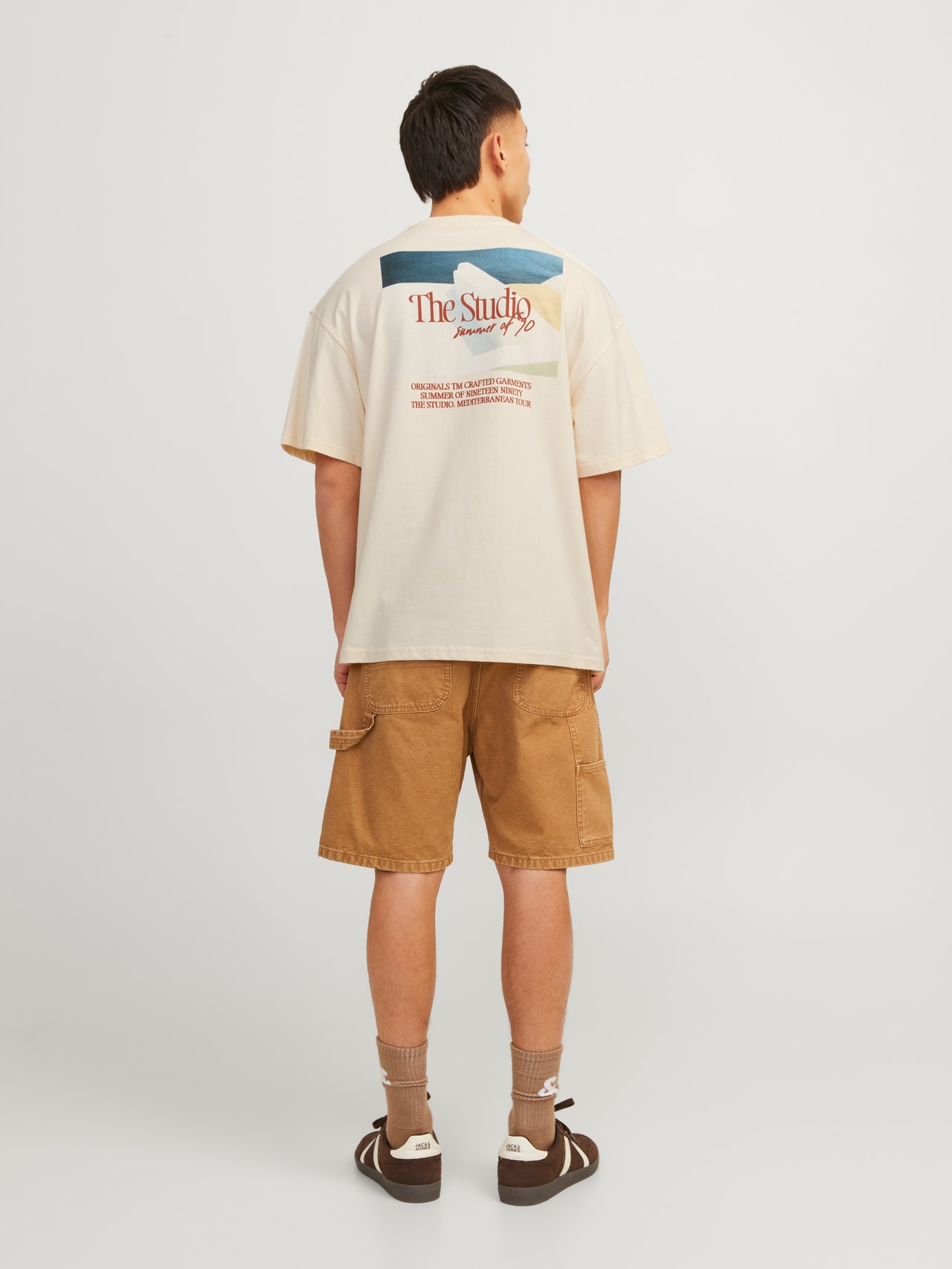 Jack & Jones Nadruk Okrągły dekolt T-shirt -Buttercream - 12256385