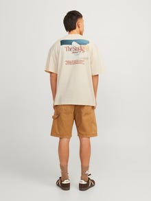 Jack & Jones Potištěný Kruhový výstřih Tričko -Buttercream - 12256385