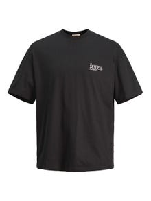 Jack & Jones Printed Crew neck T-shirt -Black - 12256385