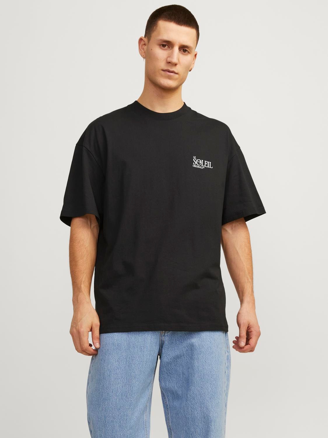 Jack & Jones Gedruckt Rundhals T-shirt -Black - 12256385