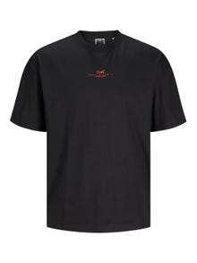 Jack & Jones Bedrukt Ronde hals T-shirt -Black - 12256398