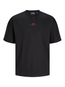 Jack & Jones Painettu Pyöreä pääntie T-paita -Black - 12256398