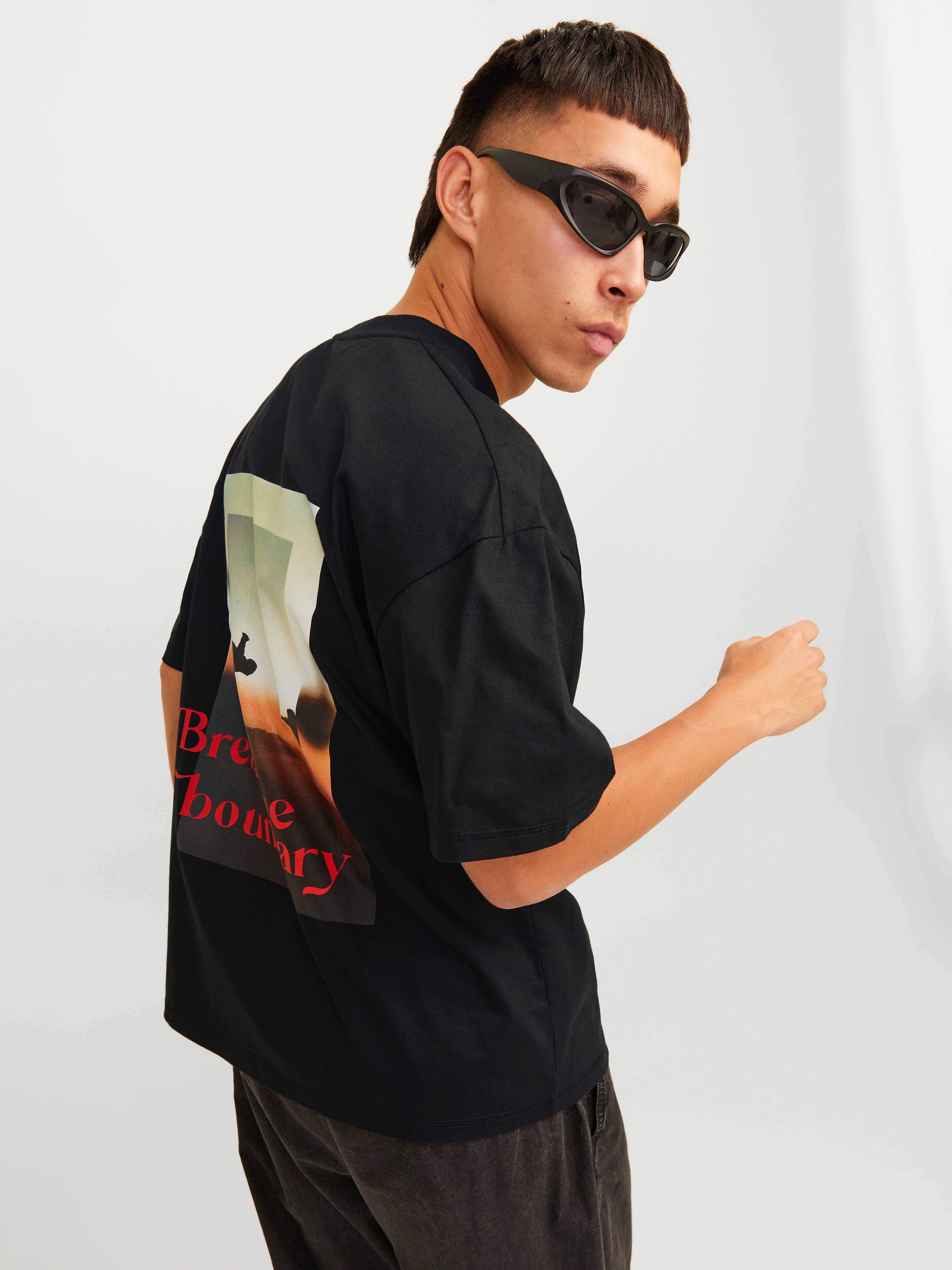 Jack & Jones Gedruckt Rundhals T-shirt -Black - 12256398