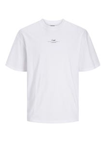 Jack & Jones Nadruk Okrągły dekolt T-shirt -White - 12256398