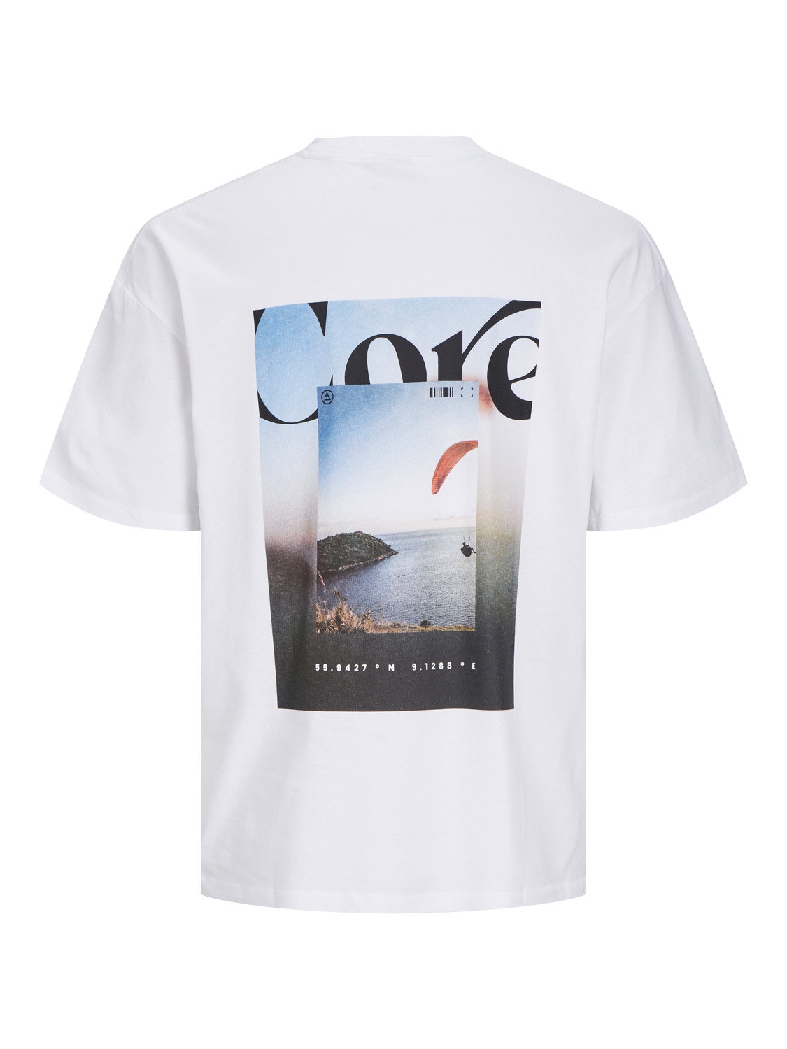 Jack & Jones Painettu Pyöreä pääntie T-paita -White - 12256398