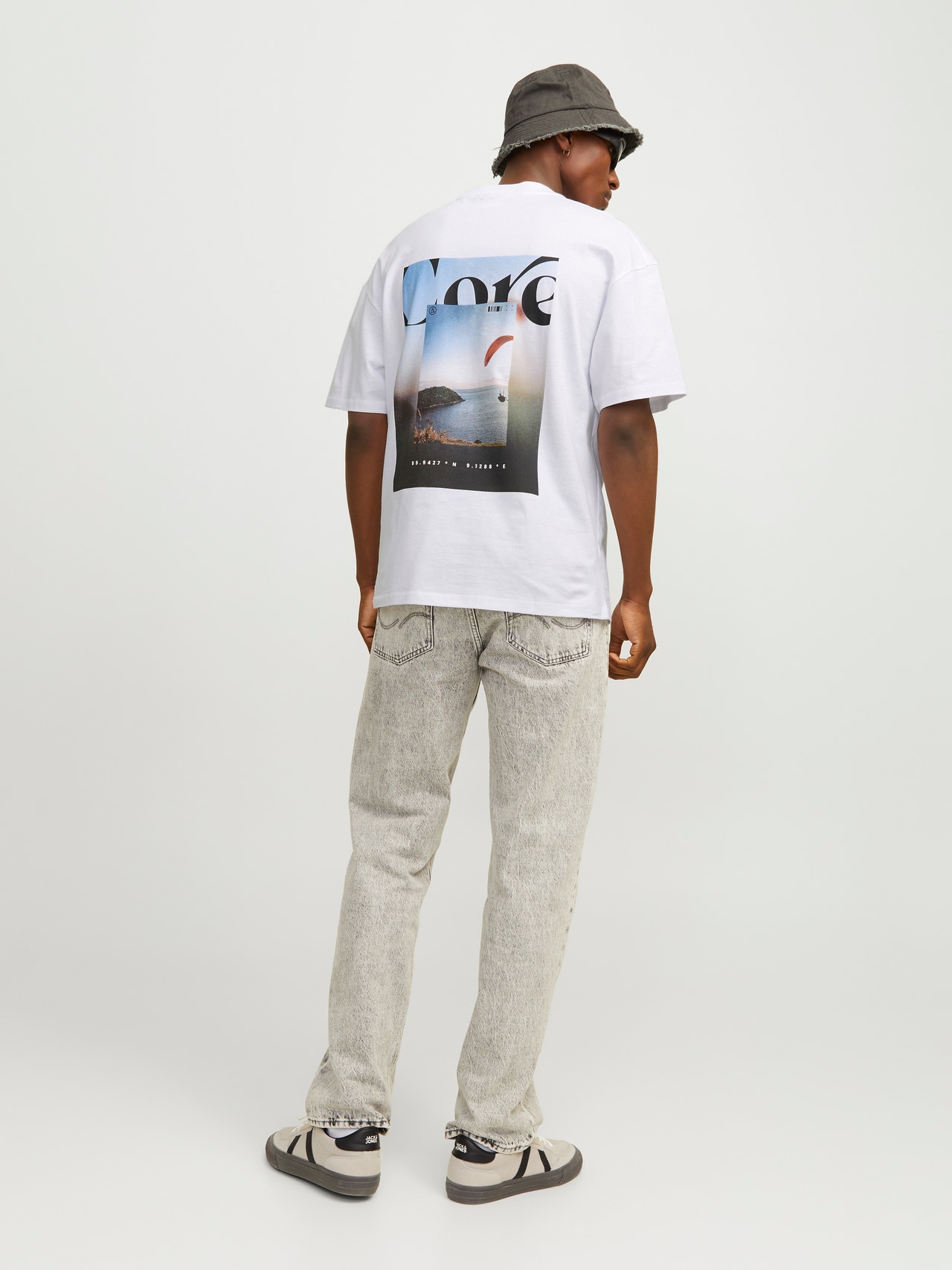 Jack & Jones Printed Crew neck T-shirt -White - 12256398