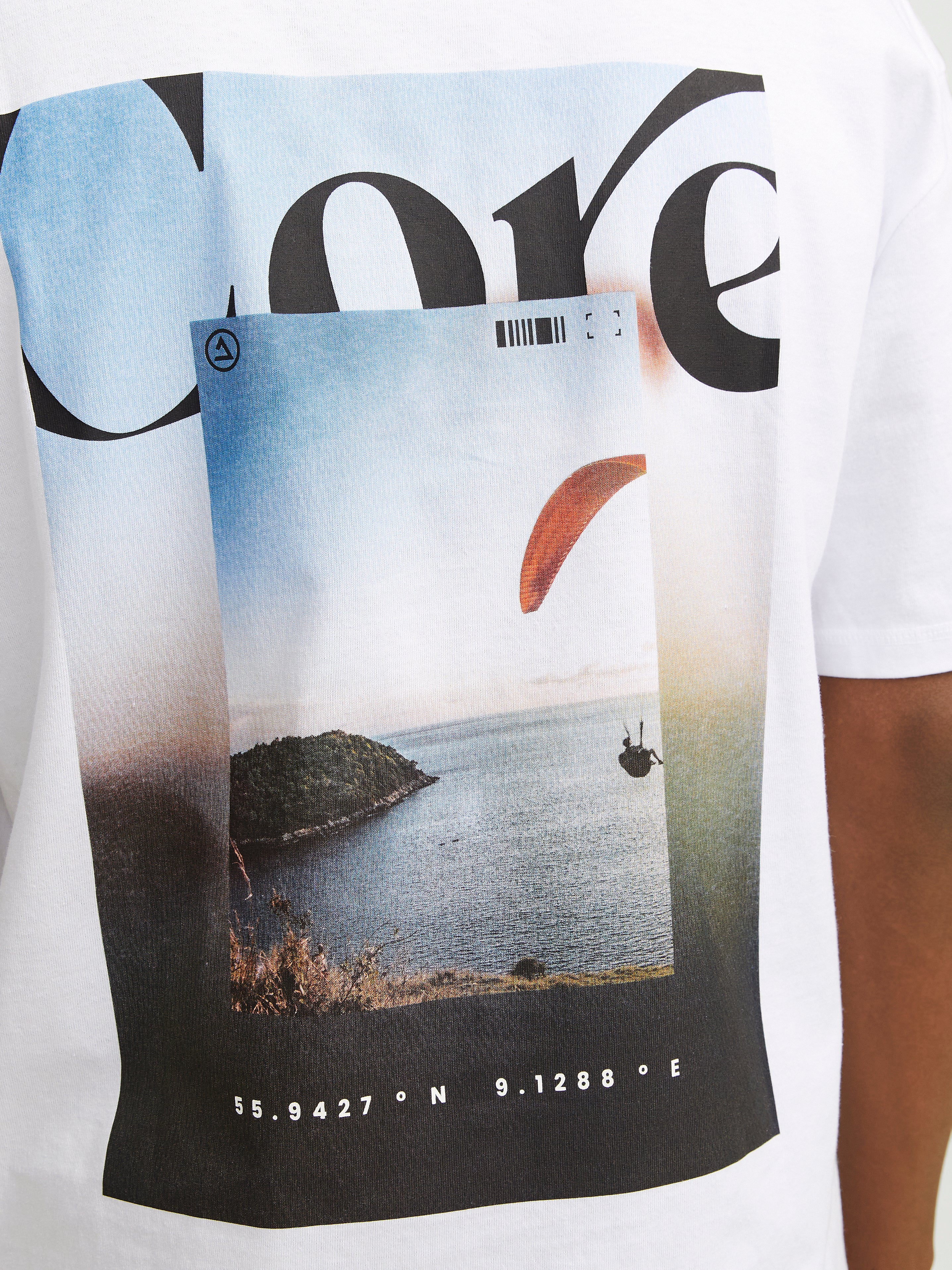 Jack & Jones Gedruckt Rundhals T-shirt -White - 12256398