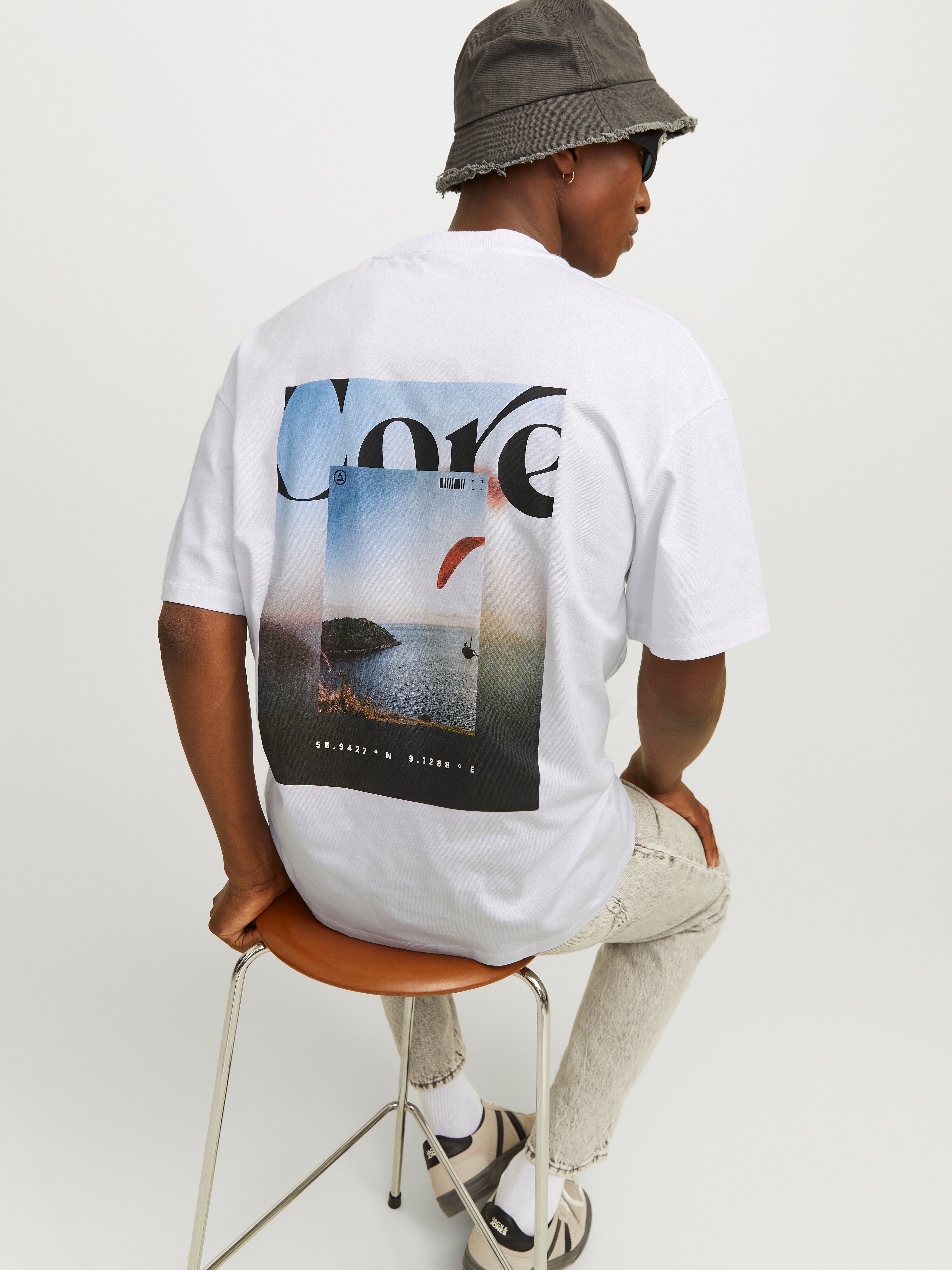 Jack & Jones Camiseta Estampado Cuello redondo -White - 12256398