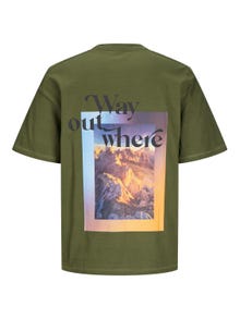 Jack & Jones Nadruk Okrągły dekolt T-shirt -Cypress - 12256398