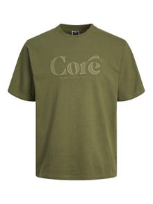 Jack & Jones Nadruk Okrągły dekolt T-shirt -Cypress - 12256401