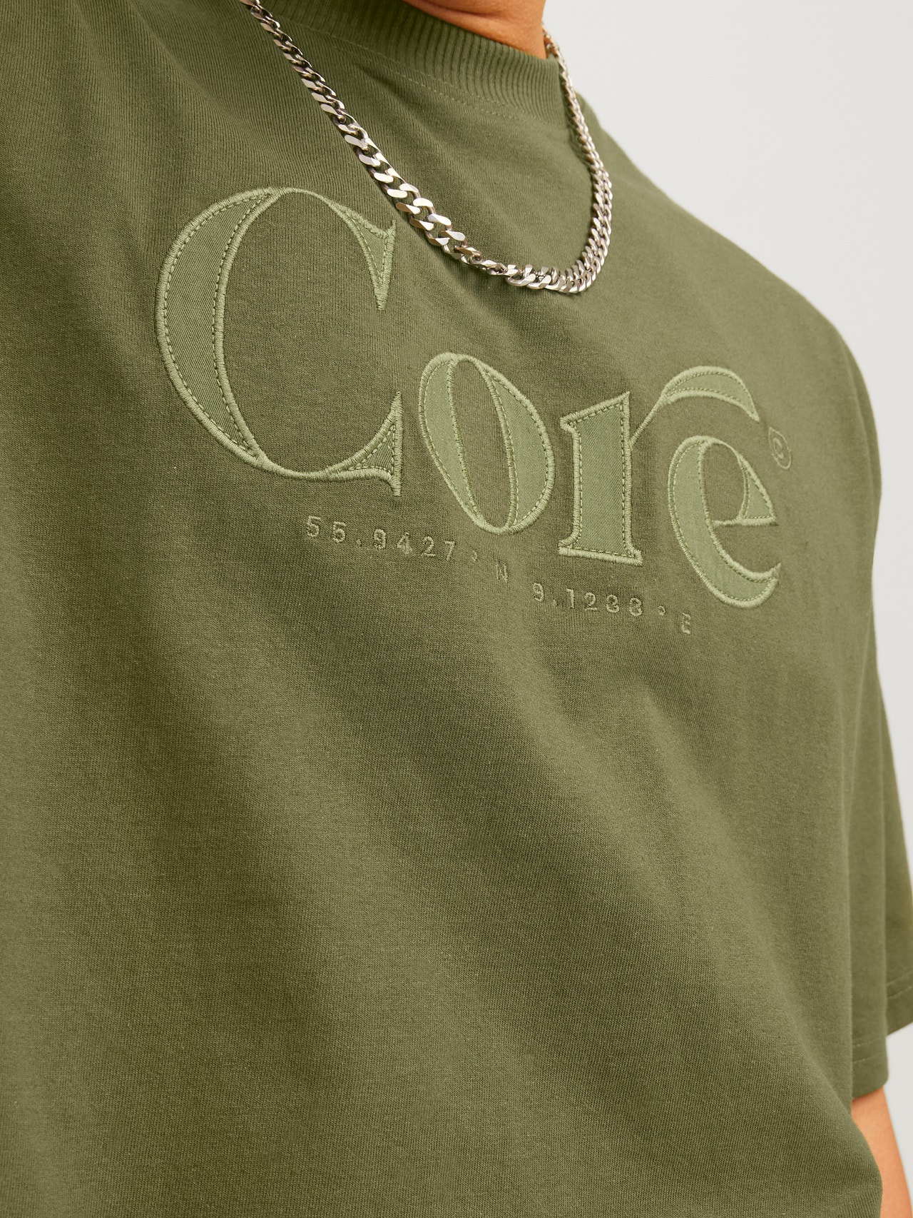 Jack & Jones Printed Crew neck T-shirt -Cypress - 12256401
