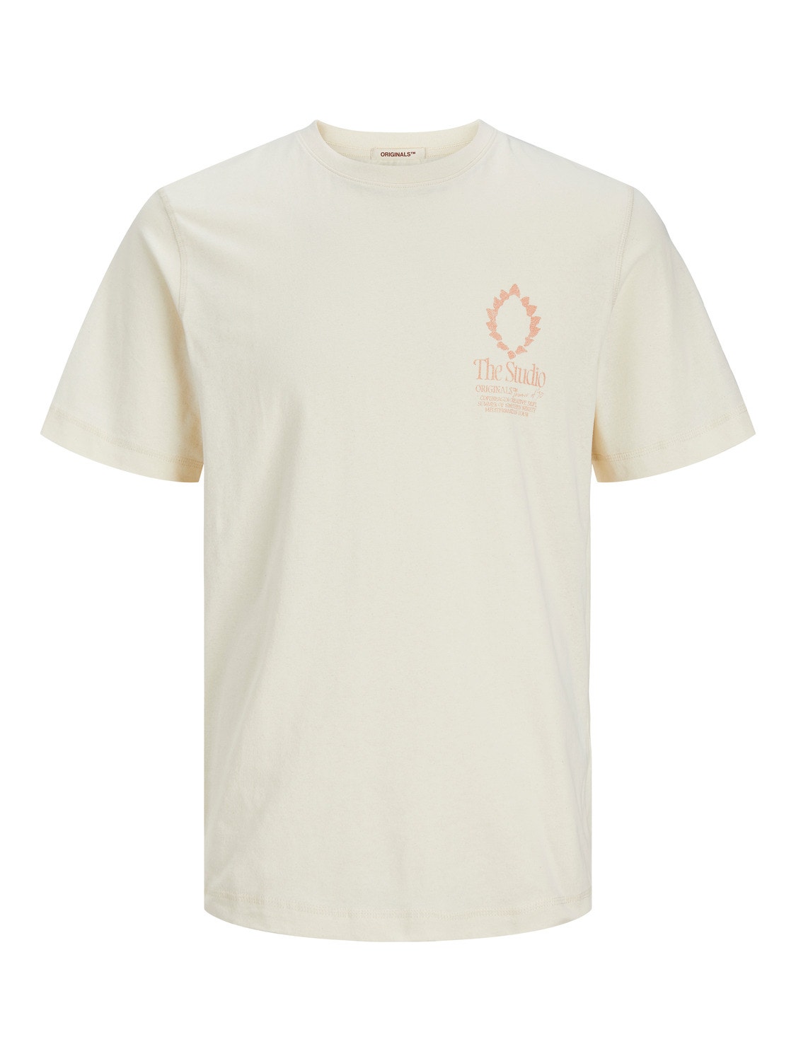 Jack & Jones Trykk O-hals T-skjorte -Buttercream - 12256406