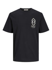 Jack & Jones Bedrukt Ronde hals T-shirt -Black - 12256406
