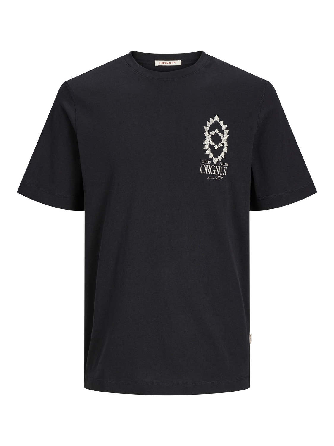 Jack & Jones Printed Crew neck T-shirt -Black - 12256406