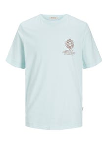 Jack & Jones Gedrukt Ronde hals T-shirt -Skylight - 12256406