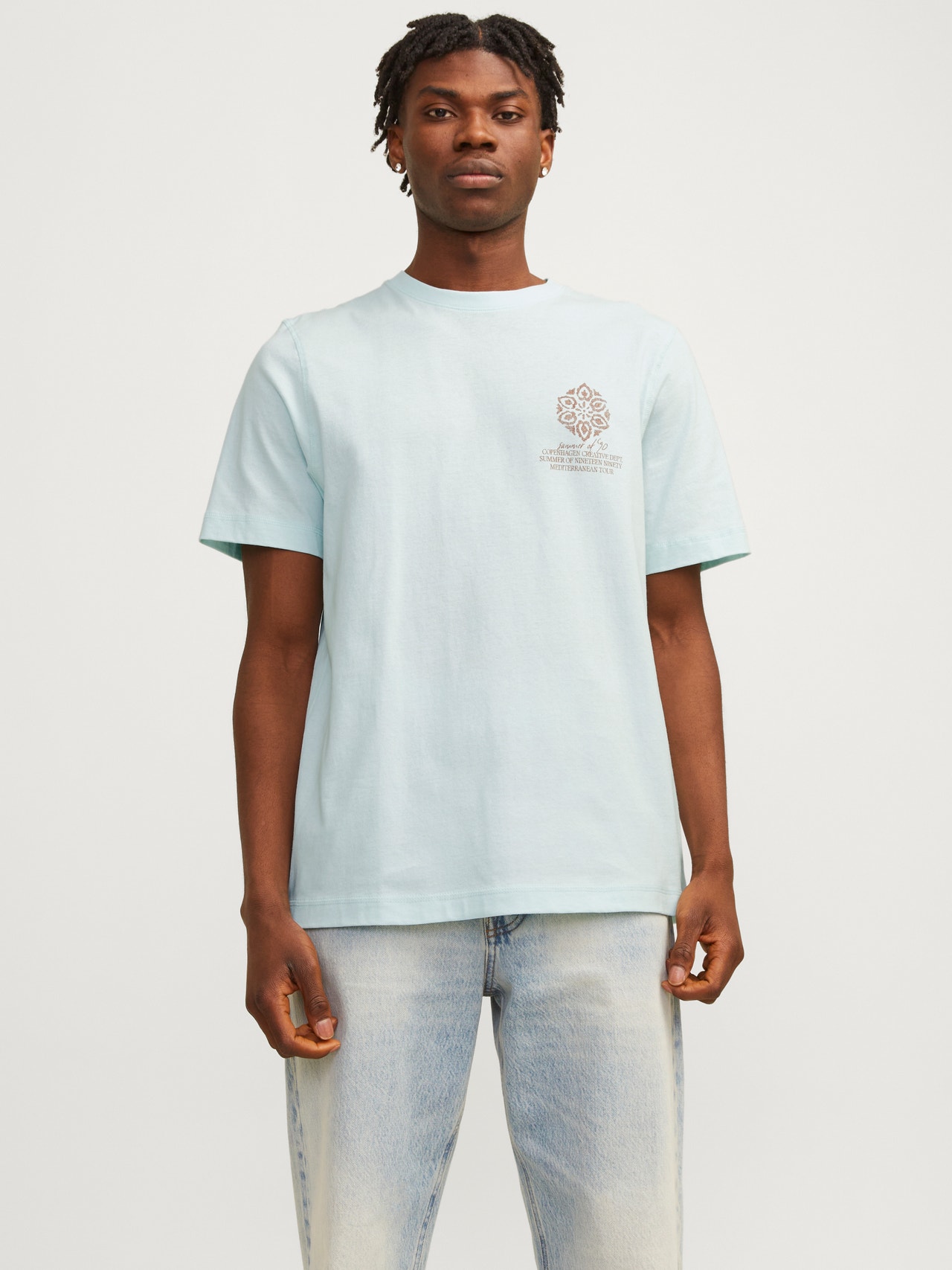 Jack & Jones T-shirt Estampar Decote Redondo -Skylight - 12256406