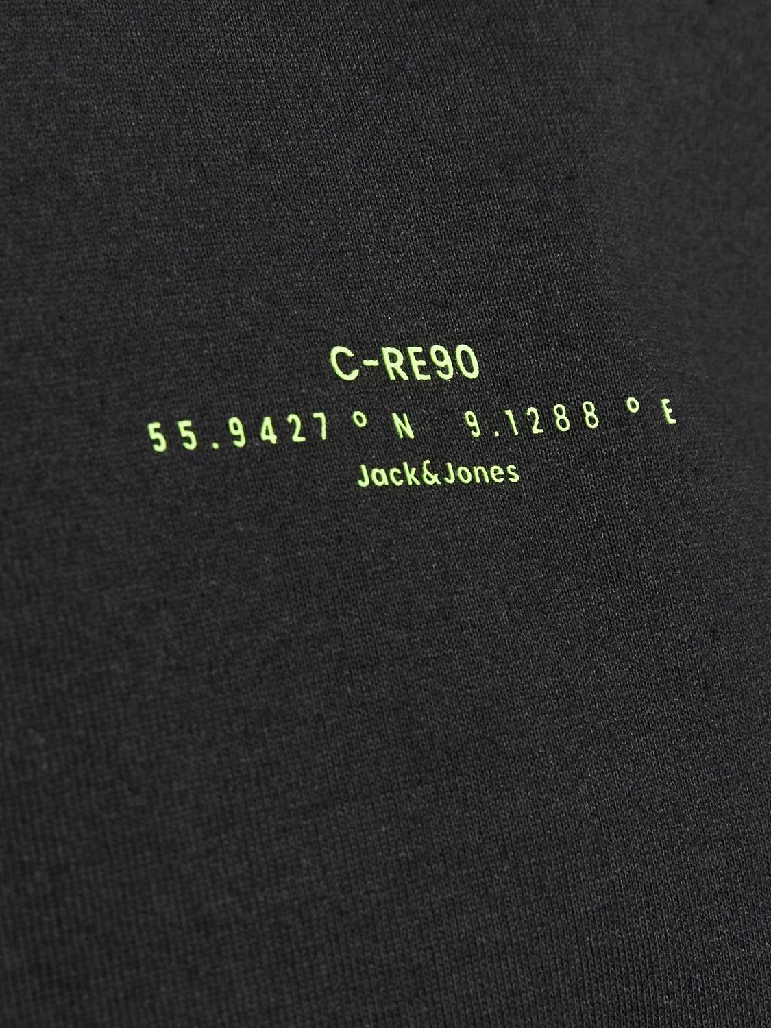 Jack & Jones Painettu Pyöreä pääntie T-paita -Black - 12256407