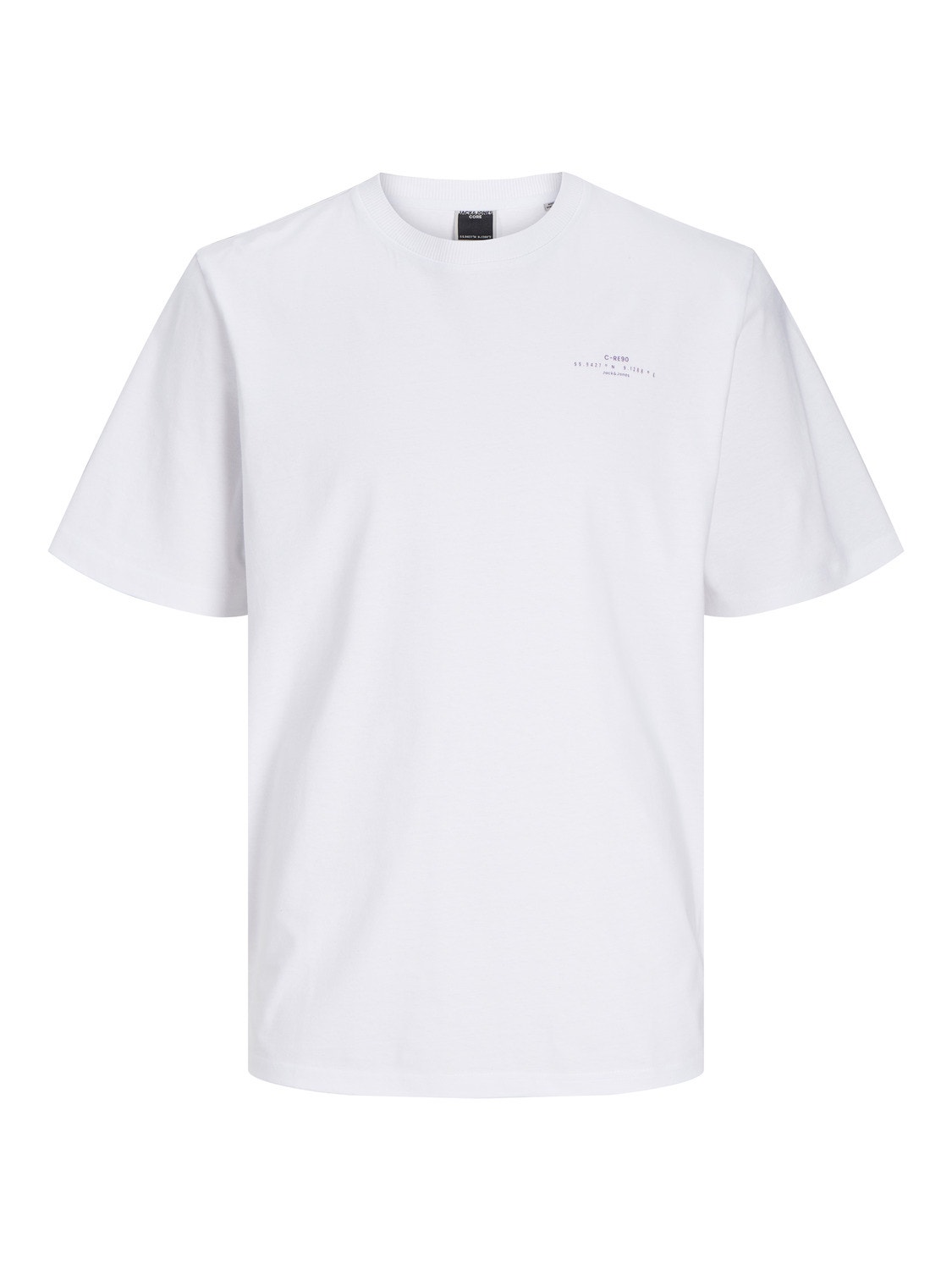 Jack & Jones Gedrukt Ronde hals T-shirt -White - 12256407