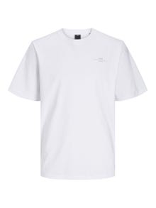 Jack & Jones T-shirt Stampato Girocollo -White - 12256407