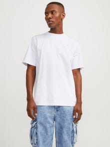Jack & Jones T-shirt Estampar Decote Redondo -White - 12256407