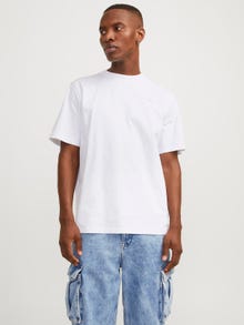 Jack & Jones T-shirt Stampato Girocollo -White - 12256407