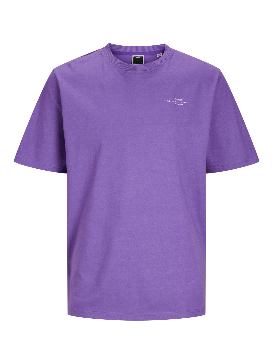 Jack & Jones Spausdintas raštas Apskritas kaklas Marškinėliai -Deep Lavender - 12256407