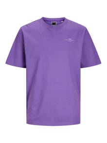 Jack & Jones Tryck Rundringning T-shirt -Deep Lavender - 12256407
