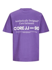 Jack & Jones Bedrukt Ronde hals T-shirt -Deep Lavender - 12256407