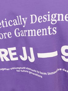 Jack & Jones Printed Crew neck T-shirt -Deep Lavender - 12256407