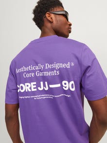 Jack & Jones Printed Crew neck T-shirt -Deep Lavender - 12256407