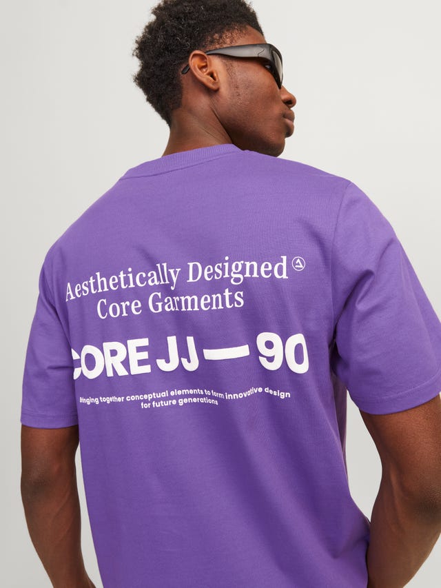 Jack & Jones Bedrukt Ronde hals T-shirt - 12256407