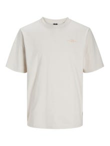 Jack & Jones Printet Crew neck T-shirt -Moonbeam - 12256407