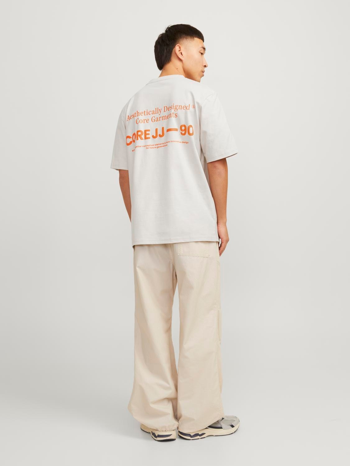 Jack & Jones Gedrukt Ronde hals T-shirt -Moonbeam - 12256407